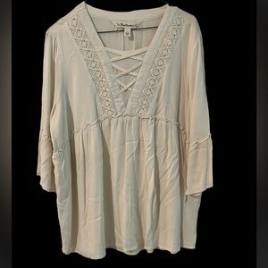 Tantrums brand size Large L cream/white colored top blouse